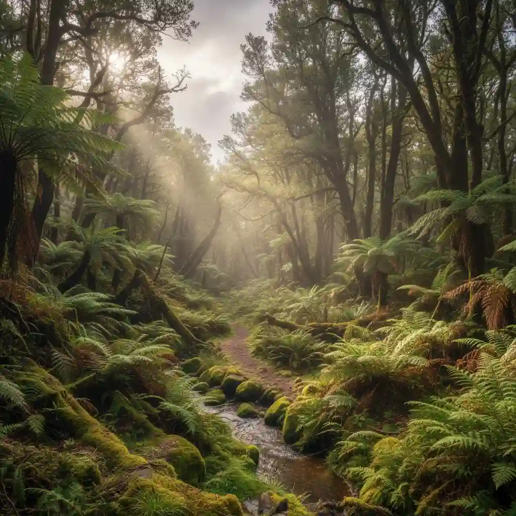 New Zealand native forest representing Mauri and healing