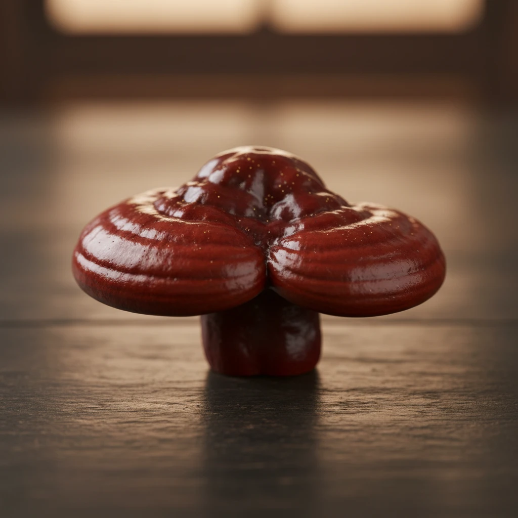 Glossy Red Reishi Mushroom Ganoderma Lucidum