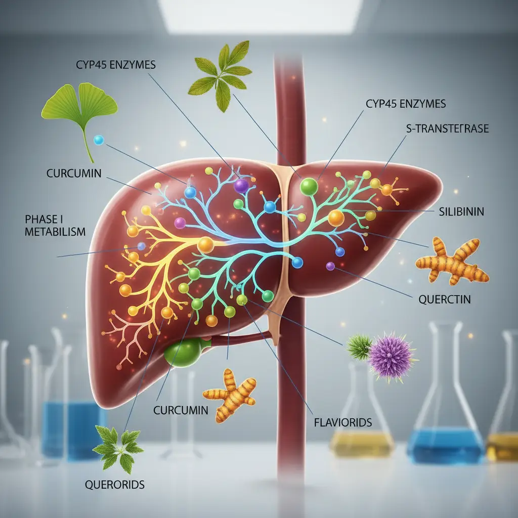 Liver enzyme metabolism of herbal constituents