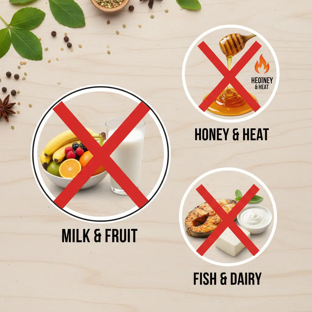 Ayurvedic Incompatible Food Combinations Chart