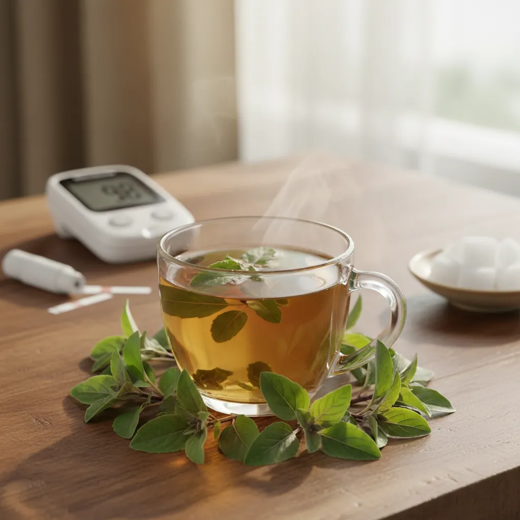 Tulsi tea for blood sugar regulation