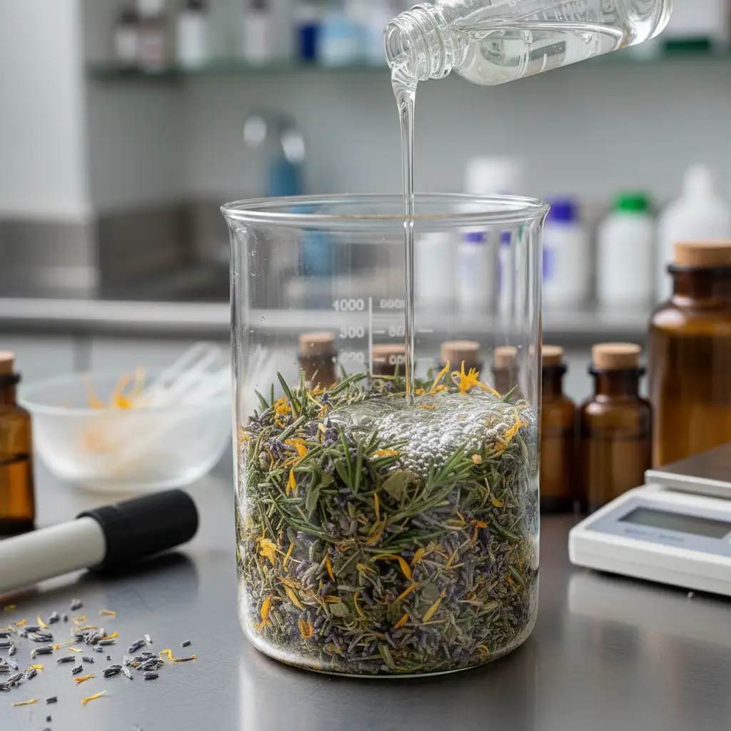 Making a glycerine herbal extract