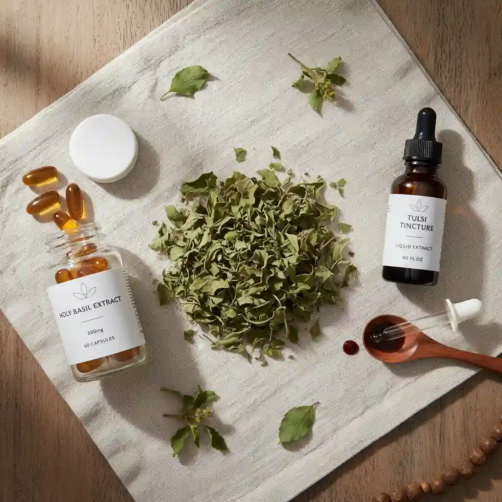 Different forms of Tulsi supplements