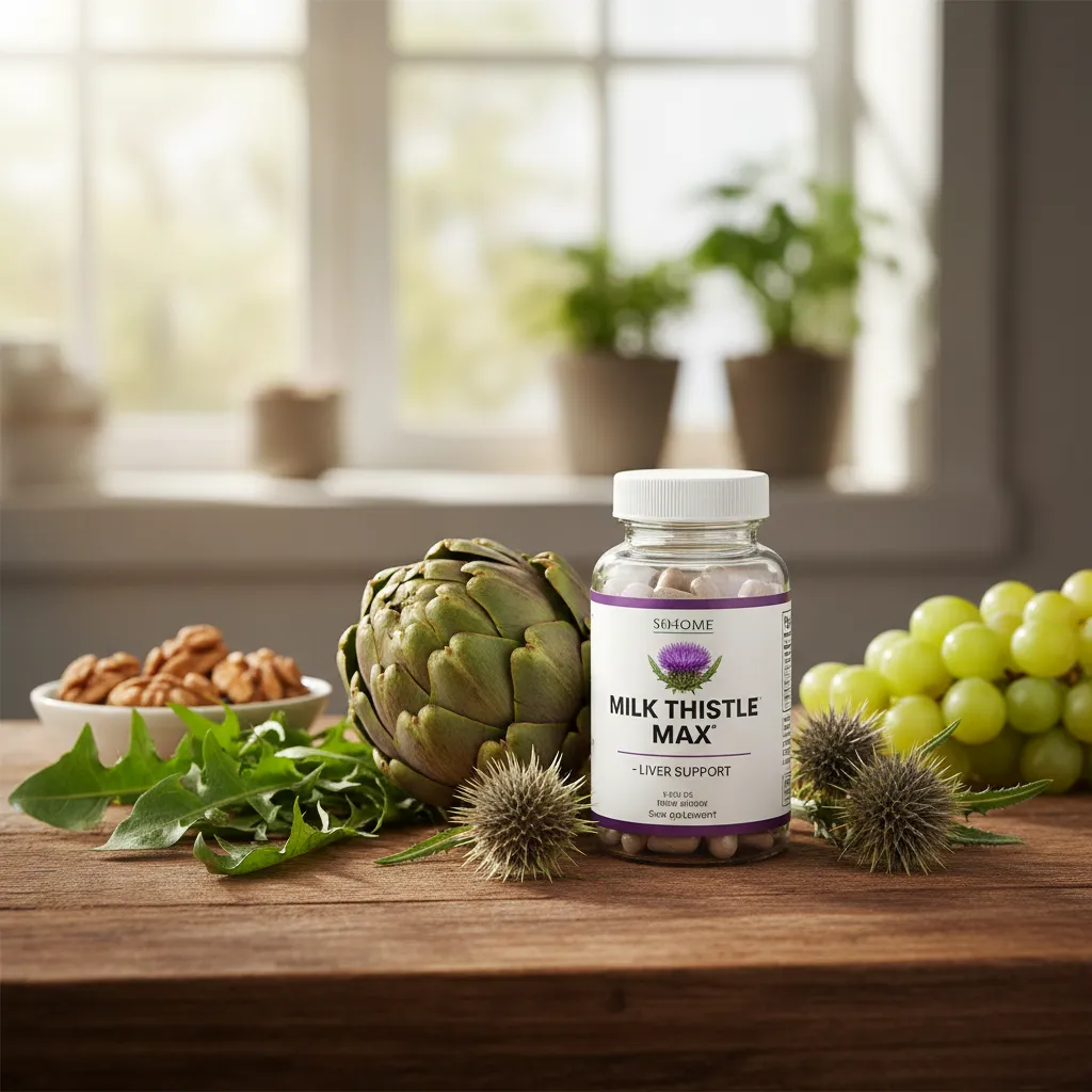 Milk thistle supplements with liver-supporting foods