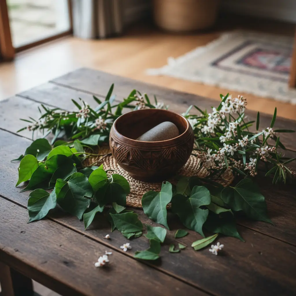 Traditional Rongoā Māori medicinal plants Kawakawa and Manuka