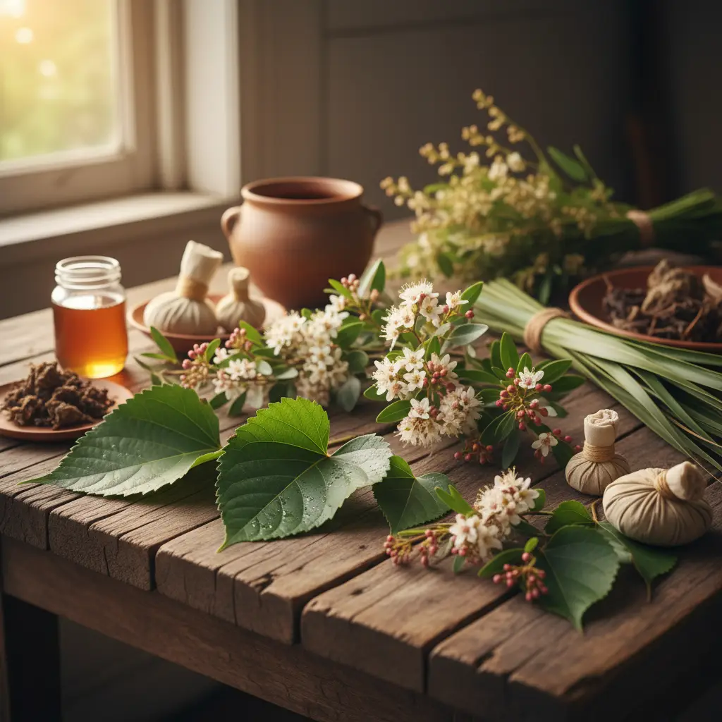 Traditional Rongoā Māori herbal preparations and native plants