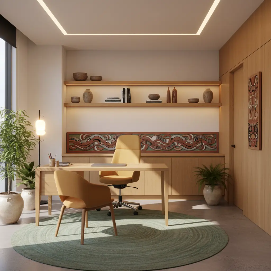 Modern NZ clinical room with Māori influence