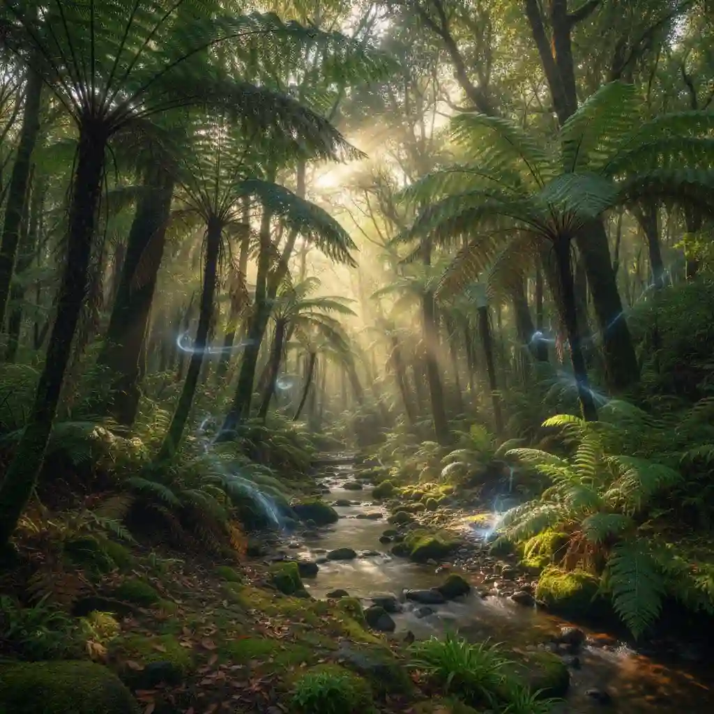 Spiritual energy in a New Zealand forest setting