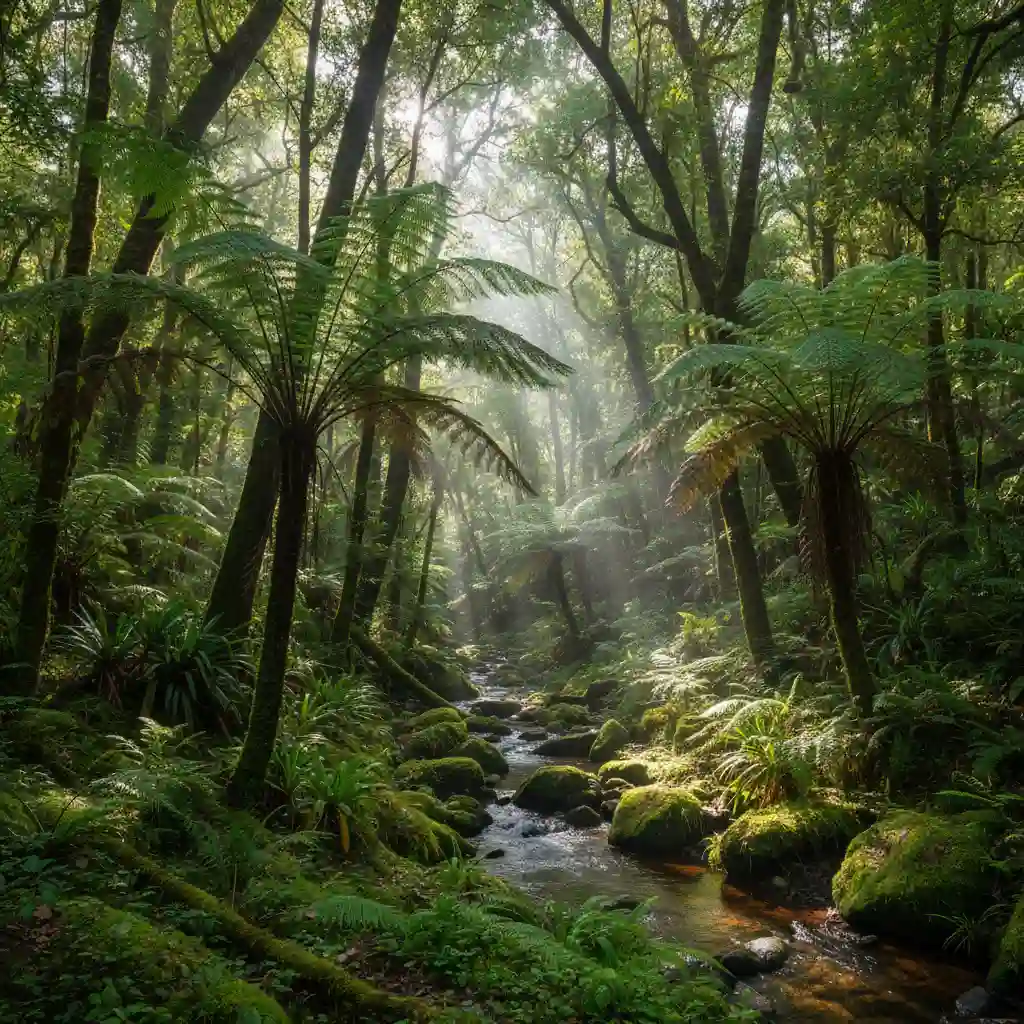 Native New Zealand forest representing the mauri of the land