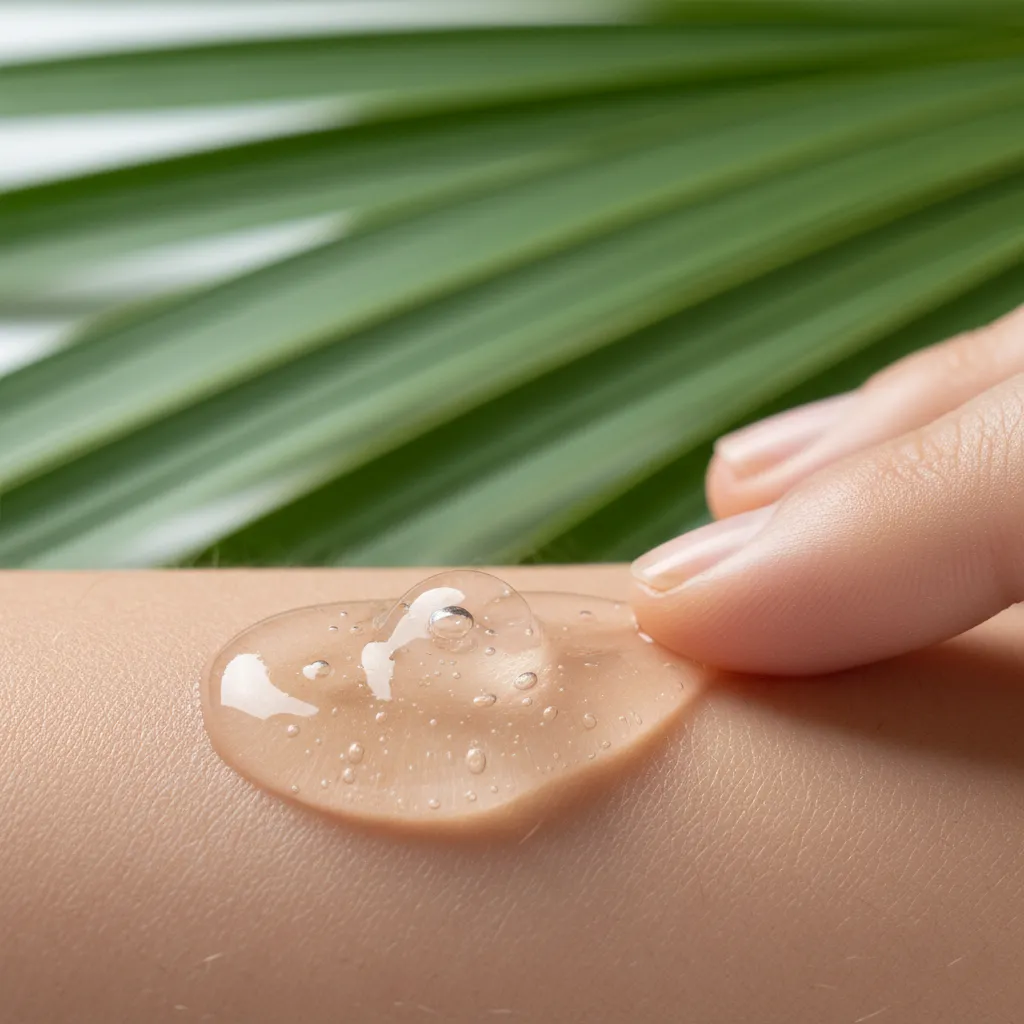 Harakeke flax gel texture shot