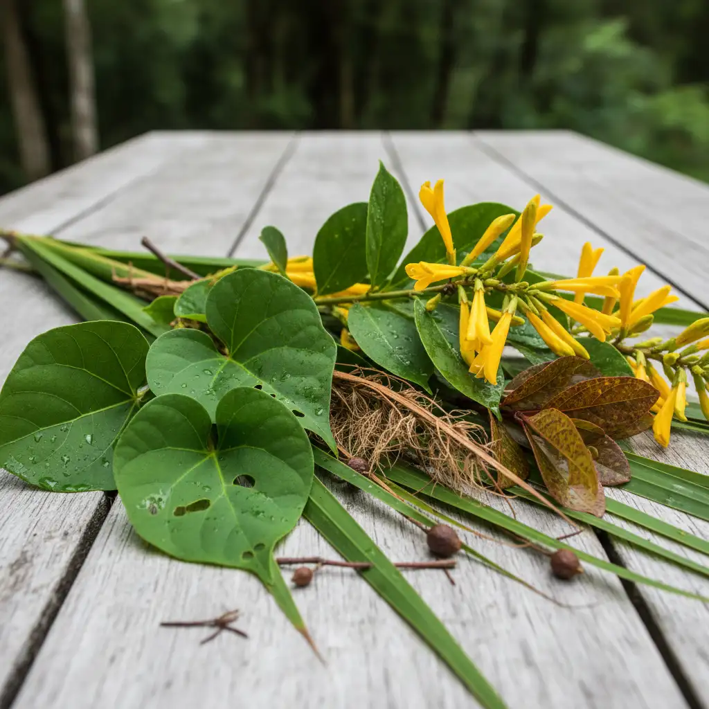 Native New Zealand rongoā plants including Kawakawa, Harakeke, and Kūmarahou for women's health