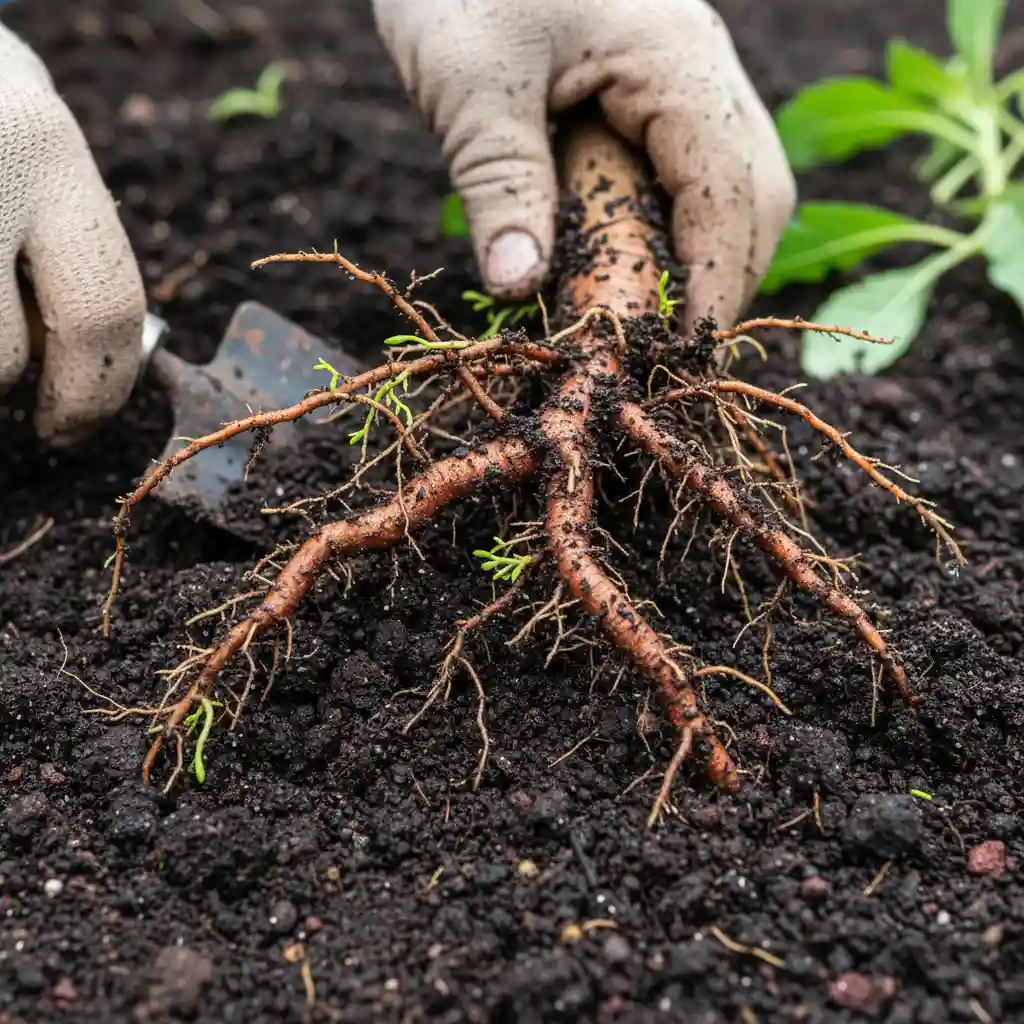 Traditional harvesting of rongoa roots according to maramataka