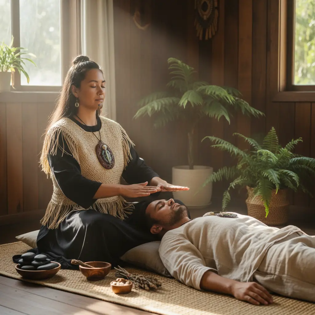 Traditional Maori energy healing and spiritual wellness
