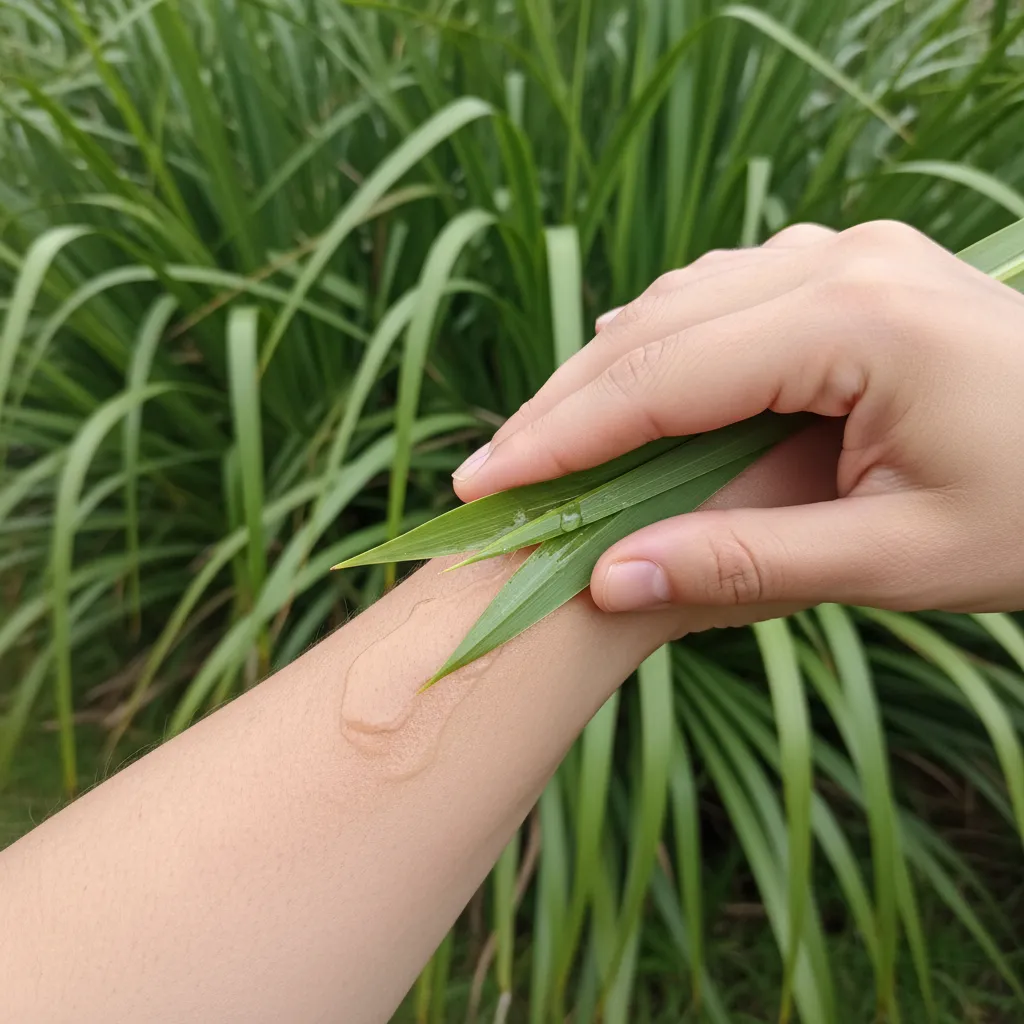 Applying Harakeke gel for natural eczema treatment NZ, showing its hydrating benefits