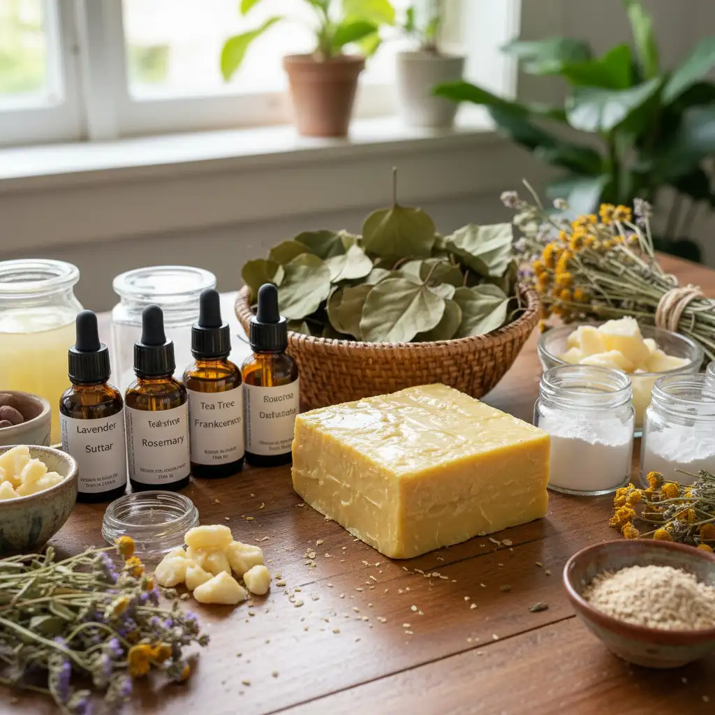 Common natural additives like beeswax and essential oils in Kawakawa balm production