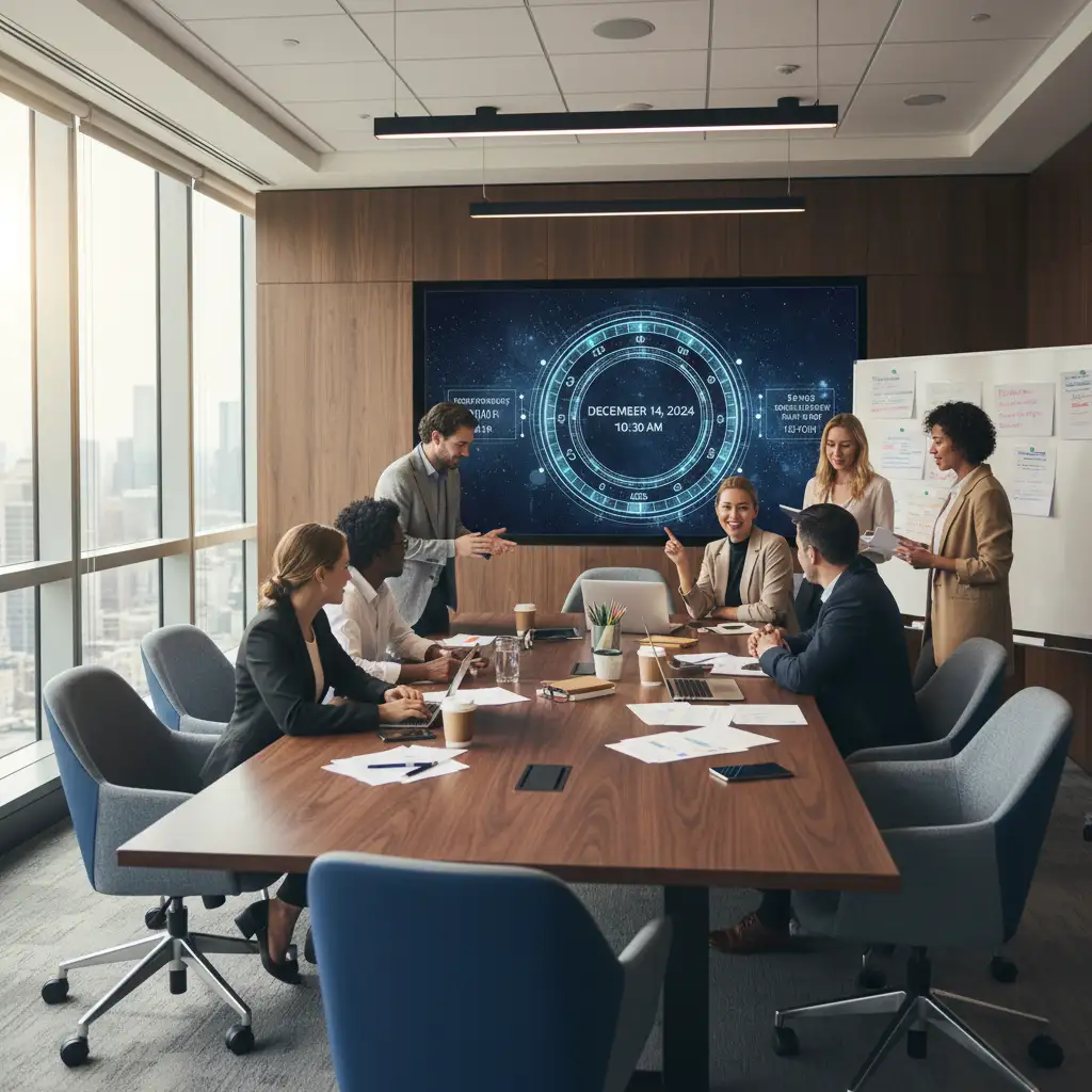 A modern office using Maramataka daily application for project planning