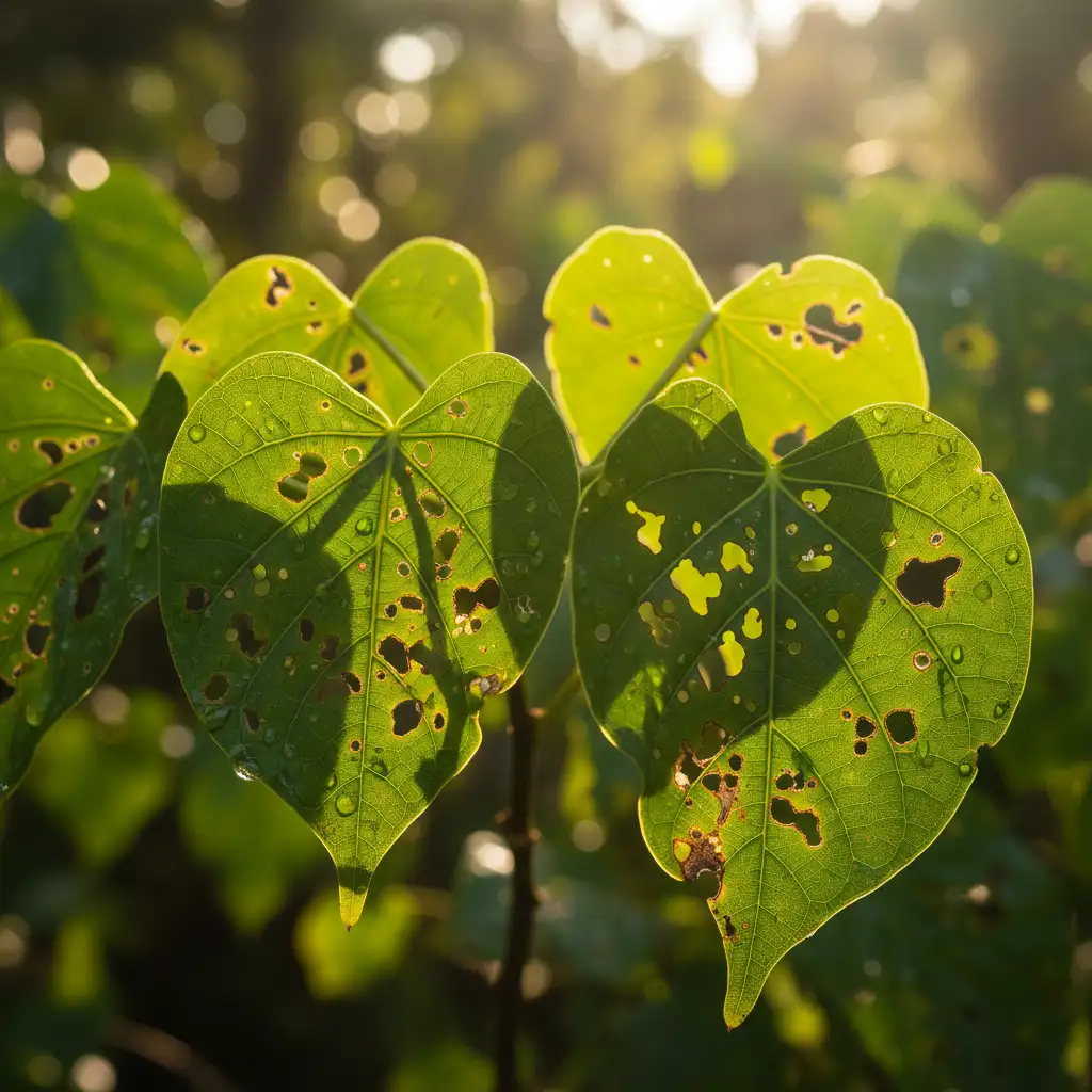 Kawakawa leaves ready for harvesting under the waxing moon
