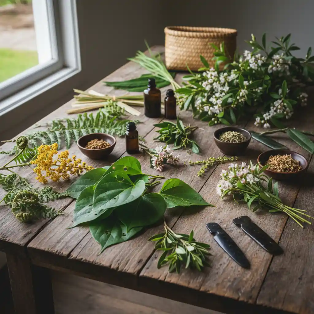 Traditional Rongoā Māori herbs used in holistic health