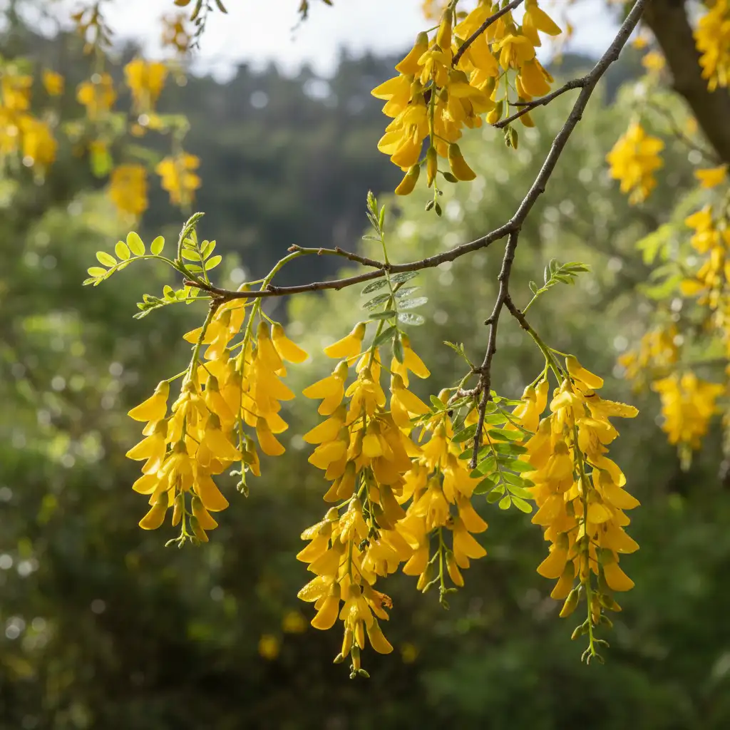Kōwhai tree yellow blossoms used in Rongoā Māori