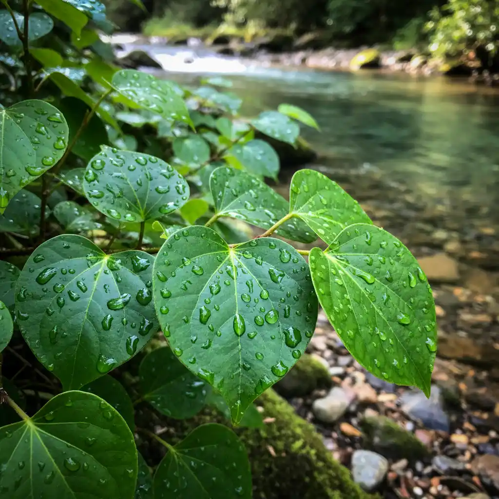 Native Rongoā Māori plants growing near healthy water