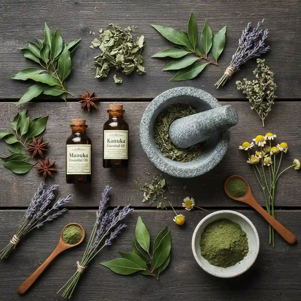 Herbal medicine preparation with Manuka and Kanuka oils